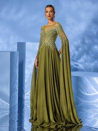 Giffniseti Formal Evening Dress With Beaded -SSM004