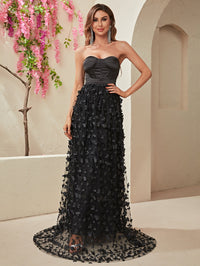 Appliques Mesh Tube Formal Dress-SSN205