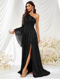 One Shoulder Split Thigh Formal Dress-SSL6093-2