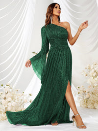 One Shoulder Split Thigh Formal Dress-SSL6093-1