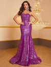 Giffniseti Mermaid Hem Sequin Tube Prom Dress-MGW975