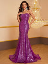 Giffniseti Mermaid Hem Sequin Tube Prom Dress-MGW975