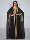 Giffniseti Embroidered Applique Sleeveless Dress And Dolman Sleeve Jacket Two-Piece Set-SS485