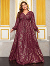 Giffniseti Plus Lantern Sleeve Formal Dress-FGLT20028