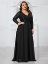 Giffniseti Women'S Plus Size Lace Patchwork Party Evening Dress-FGLW20103