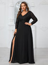 Giffniseti Women'S Plus Size Lace Patchwork Party Evening Dress-FGLW20103