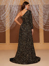 Giffniseti One Shoulder Sequin Formal Dress-SS394