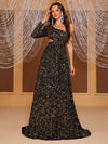 Giffniseti One Shoulder Sequin Formal Dress-SS394