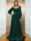 Giffniseti Sweetheart Neck Lantern Sleeve Belted Velvet Dress-SSL6149