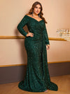 Giffniseti Plus Off Shoulder Sequin Prom Dress-FMGW480