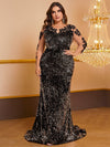 Giffniseti Plus Cold Shoulder Sequin Formal Dress-FSST2087-3