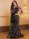 Giffniseti Plus Cold Shoulder Sequin Formal Dress-FSST2087-3